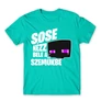 Türkiz Minecraft férfi rövid ujjú póló - Sose nézz bele a szemükbe – Enderman