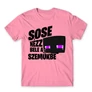Világos rózsaszín Minecraft férfi rövid ujjú póló - Sose nézz bele a szemükbe – Enderman