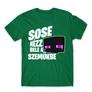 Zöld Minecraft férfi rövid ujjú póló - Sose nézz bele a szemükbe – Enderman