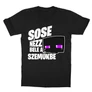 Fekete Minecraft gyerek rövid ujjú póló - Sose nézz bele a szemükbe – Enderman