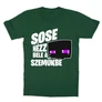 Sötétzöld Minecraft gyerek rövid ujjú póló - Sose nézz bele a szemükbe – Enderman