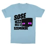 Világoskék Minecraft gyerek rövid ujjú póló - Sose nézz bele a szemükbe – Enderman