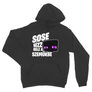 Sötétszürke Minecraft unisex kapucnis pulóver - Sose nézz bele a szemükbe – Enderman