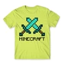 Almazöld Minecraft férfi rövid ujjú póló - Swords