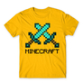 Kép 15/25 - Sárga Minecraft férfi rövid ujjú póló - Swords