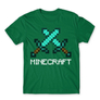 Kép 24/25 - Zöld Minecraft férfi rövid ujjú póló - Swords