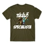 Khaki Minecraft férfi rövid ujjú póló - Túlélő specialista