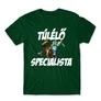 Sötétzöld Minecraft férfi rövid ujjú póló - Túlélő specialista