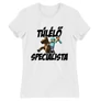 Fehér Minecraft női rövid ujjú póló - Túlélő specialista