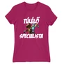 Pink Minecraft női rövid ujjú póló - Túlélő specialista