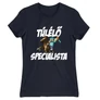Sötétkék Minecraft női rövid ujjú póló - Túlélő specialista