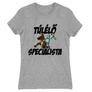 Sportszürke Minecraft női rövid ujjú póló - Túlélő specialista