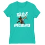 Türkiz Minecraft női rövid ujjú póló - Túlélő specialista