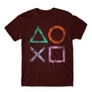 Bordó PlayStation - férfi rövid ujjú póló - Symbols