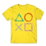 Citromsárga PlayStation - férfi rövid ujjú póló - Symbols