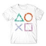 Kép 9/25 - Fehér PlayStation - férfi rövid ujjú póló - Symbols