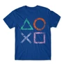 Királykék PlayStation - férfi rövid ujjú póló - Symbols