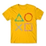 Sárga PlayStation - férfi rövid ujjú póló - Symbols