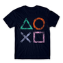 Kép 16/25 - Sötétkék PlayStation - férfi rövid ujjú póló - Symbols