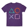 Sötétlila PlayStation - férfi rövid ujjú póló - Symbols