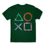 Kép 19/25 - Sötétzöld PlayStation - férfi rövid ujjú póló - Symbols
