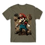 Cink Super Mario férfi rövid ujjú póló - Grunge