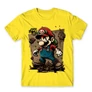 Citromsárga Super Mario férfi rövid ujjú póló - Grunge