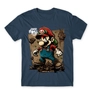 Kép 8/24 - Denim Super Mario férfi rövid ujjú póló - Grunge