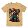Kép 10/24 - Homok Super Mario férfi rövid ujjú póló - Grunge