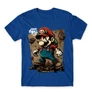 Királykék Super Mario férfi rövid ujjú póló - Grunge