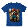 Kép 12/24 - Királykék Super Mario férfi rövid ujjú póló - Grunge