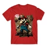 Piros Super Mario férfi rövid ujjú póló - Grunge