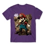 Sötétlila Super Mario férfi rövid ujjú póló - Grunge