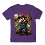 Kép 17/24 - Sötétlila Super Mario férfi rövid ujjú póló - Grunge