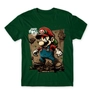 Kép 19/24 - Sötétzöld Super Mario férfi rövid ujjú póló - Grunge