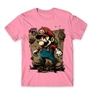 Kép 23/24 - Világos rózsaszín Super Mario férfi rövid ujjú póló - Grunge