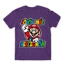 Sötétlila Super Mario férfi rövid ujjú póló - Herceg