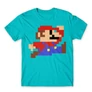 Atollkék Super Mario férfi rövid ujjú póló - Jump