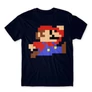 Sötétkék Super Mario férfi rövid ujjú póló - Jump