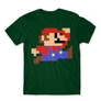 Sötétzöld Super Mario férfi rövid ujjú póló - Jump