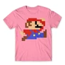 Világos rózsaszín Super Mario férfi rövid ujjú póló - Jump