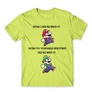 Kép 3/24 - Almazöld Super Mario férfi rövid ujjú póló - Remember