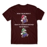 Kép 5/24 - Bordó Super Mario férfi rövid ujjú póló - Remember