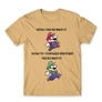 Homok Super Mario férfi rövid ujjú póló - Remember