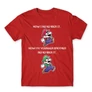 Piros Super Mario férfi rövid ujjú póló - Remember
