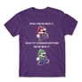 Kép 18/24 - Sötétlila Super Mario férfi rövid ujjú póló - Remember
