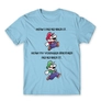 Kép 22/24 - Világoskék Super Mario férfi rövid ujjú póló - Remember