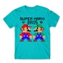 Atollkék Super Mario férfi rövid ujjú póló - Super Mario Bros