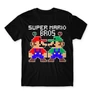 Fekete Super Mario férfi rövid ujjú póló - Super Mario Bros