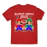 Piros Super Mario férfi rövid ujjú póló - Super Mario Bros